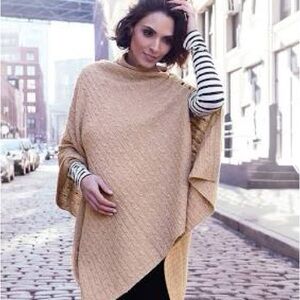 Seraphine Tan Women's Poncho Sweater - NWT